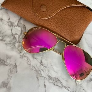 Ray-Ban RB3025 Pink Aviator Sunglasses
